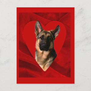 Postal Festiva German Shepherd Valentine