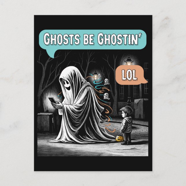 Postal Festiva Ghosts Be Ghostin’ LOL (Anverso)