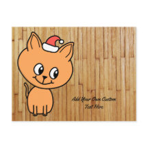 Ginger Cat Personalizado en Foto de Wood. Texto pe