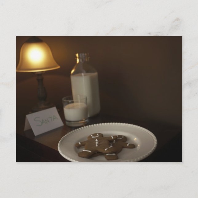 Postal Festiva Gingerbread Cookies Santa Claus (Anverso)