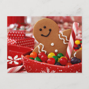 Postal Festiva gingerbread man candycana stick