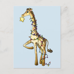 Postal Festiva Giraffe brillante