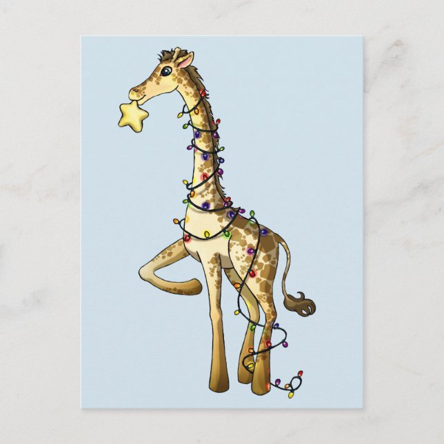 Postal Festiva Giraffe brillante (Anverso)
