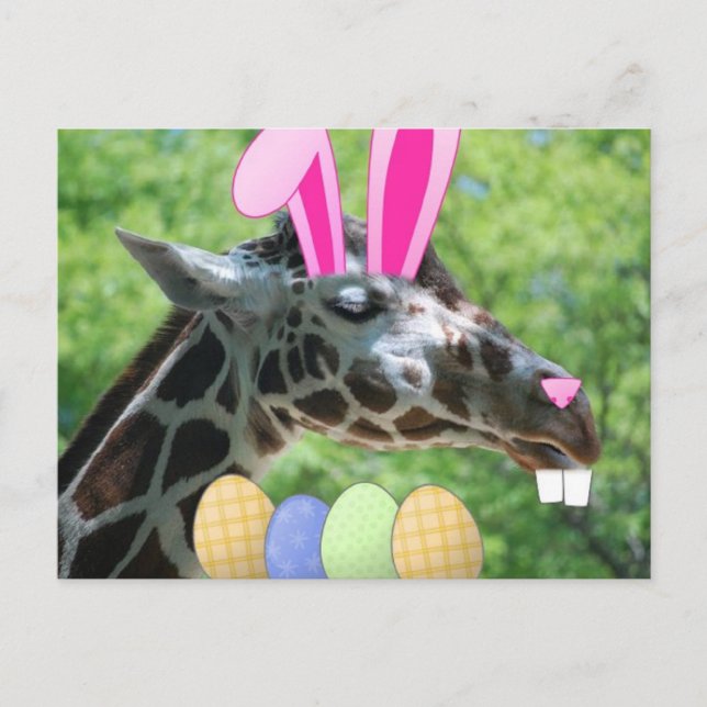 Postal Festiva Giraffe de Pascua (Anverso)