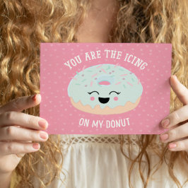 Postal Festiva Glaseado Para Mi Donut Día de San Valentín Diverti