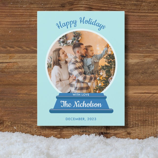 Postal Festiva GLOBE DE NIEVE DE FOTO DE navidades (Subido por el creador)