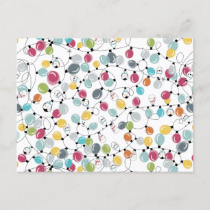 Postal Festiva Globos de Navidades de Neon Pingüino