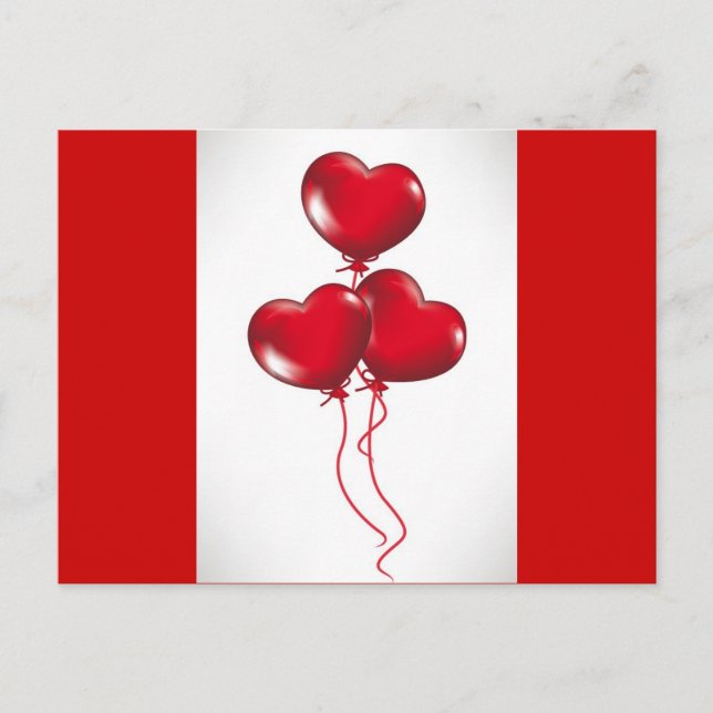 Postal Festiva Globos de San Valentín (3) (Anverso)