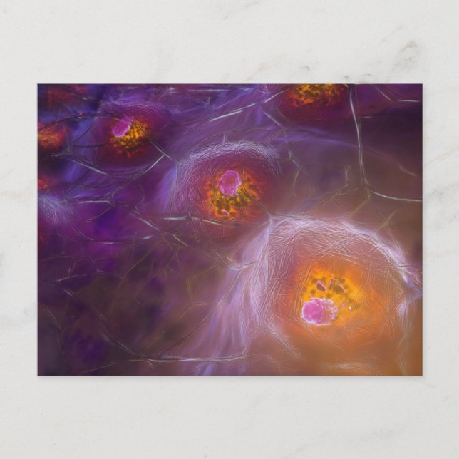 Postal Festiva Glowing Cellular Network Abstract Art (Anverso)