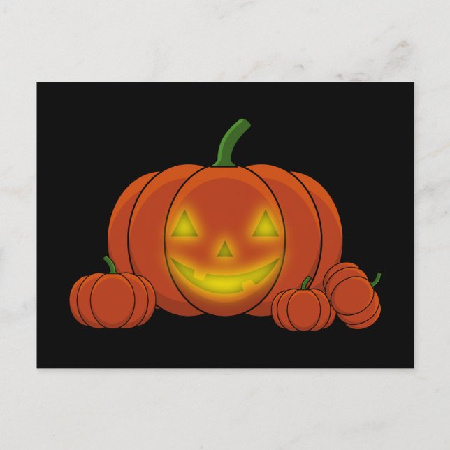 Postal Festiva Glowing Jack-o'-Lantern Pumpkin (Anverso)