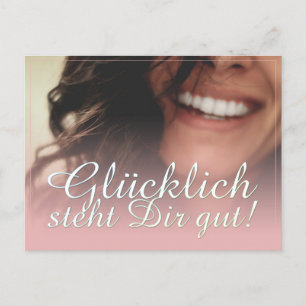 Postal Festiva ¡Glücklich steht Dir gut! - Rosé