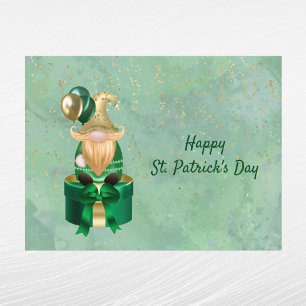 Postal Festiva Gnome Green Gold Package St Patrics Day