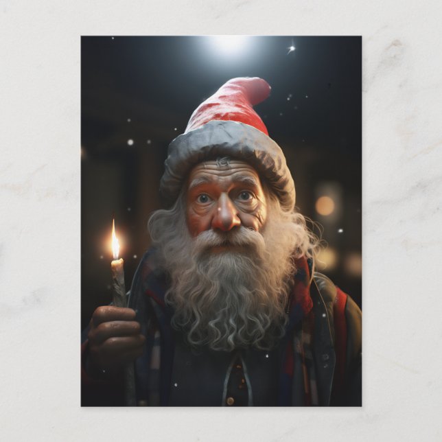 Postal Festiva Gnome, Navidades sorprendidos (Anverso)