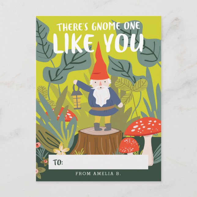 Postal Festiva Gnome One Like You Valentine (Anverso)