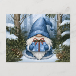 Postal Festiva Gnomo de regalo