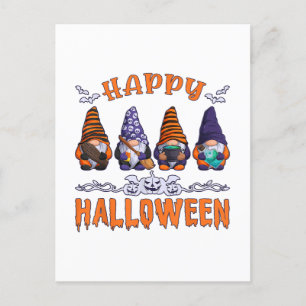 Postal Festiva Gnomos de Halloween