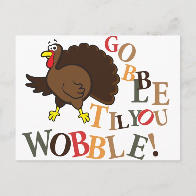 Postal Festiva ¡Gobble hasta que bambres! (Anverso)