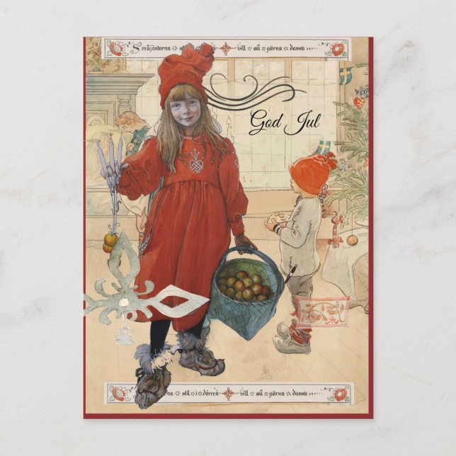 Postal Festiva God Jul Helgkort  (Anverso)