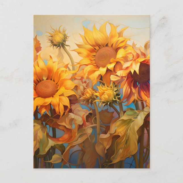 Postal Festiva Golden Sunshine Blossom Bouquet (Anverso)