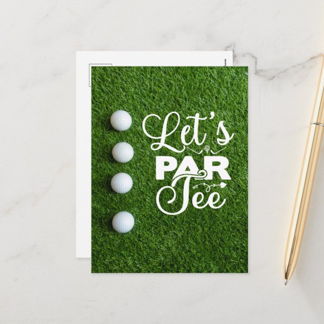 Postal Festiva Golf Let's Par Tee (Anverso/Reverso In Situ)
