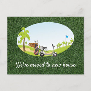 Postal Festiva Golf que nos hemos mudado a la nueva casa