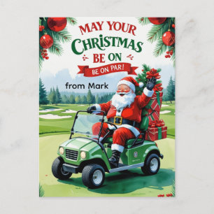 Postal Festiva Golf "¡Que tus Navidades estén en Par!" para Golfe
