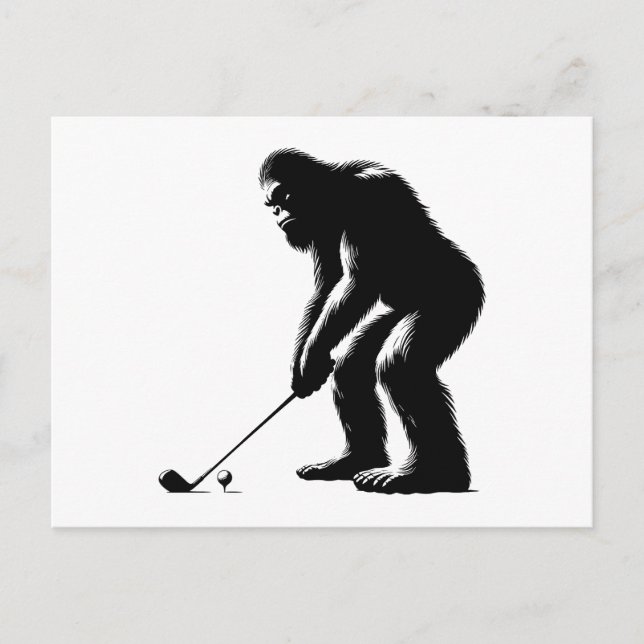 Postal Festiva Golfing Bigfoot (Anverso)