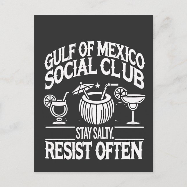 Postal Festiva Golfo de México Club Social Mantén la Sal Resiste  (Anverso)