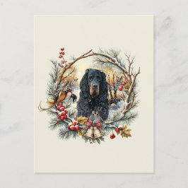 Postal Festiva Gordon Setter Christmas Joy – Seasonal Dog Art
