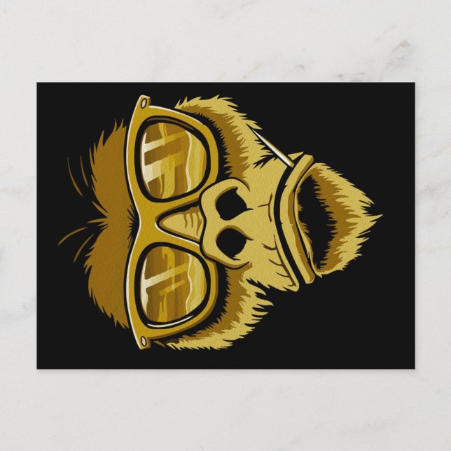 Postal Festiva Gorilla de mono Guay | Pintura pop moderna (Anverso)