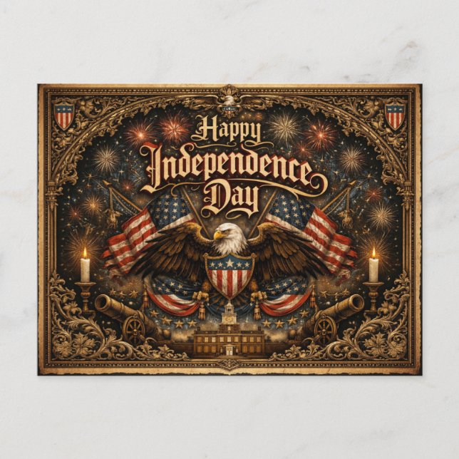 Postal Festiva Gothic Americana Independence Day (Anverso)