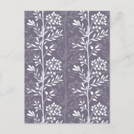 Postal Festiva Graceful Floral Silhouette Lavender Purple Minimal