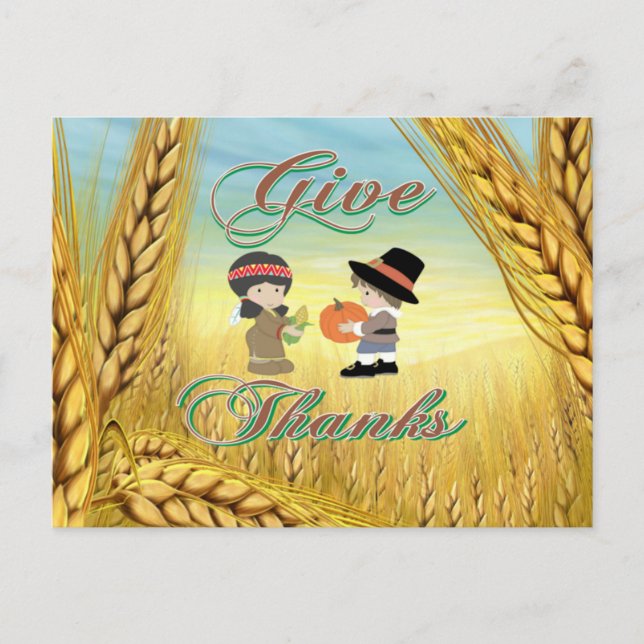 Postal Festiva Gracias (Anverso)