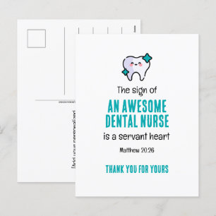 POSTAL FESTIVA GRACIAS AL CORAZÓN DE LA FENSA DENTAL