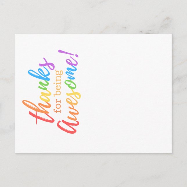 Postal Festiva Gracias por ser increíble (Anverso)