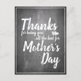 Postal Festiva ¡Gracias por ser tú! Pizarra del Día de la Madre
