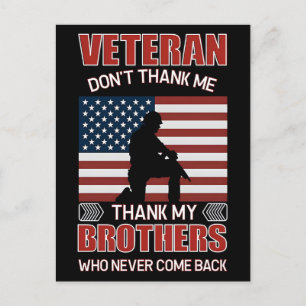 Postal Festiva Gracias por su Servicio: Día de los Veteranos 2025