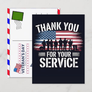 Postal Festiva Gracias por su Servicio: Día de los Veteranos 2026