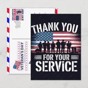 Postal Festiva Gracias por su Servicio: Día de los Veteranos 2026