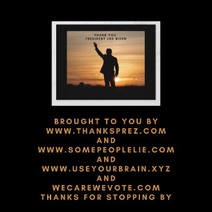 Postal Festiva Gracias Presidente Joe Biden