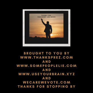 Postal Festiva Gracias Presidente Joe Biden