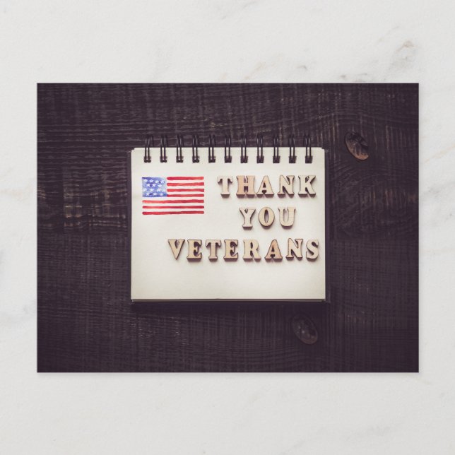 Postal Festiva Gracias Veteranos (Anverso)