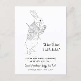 Postal Festiva Graciosa foto tardía Feliz Año Nuevo