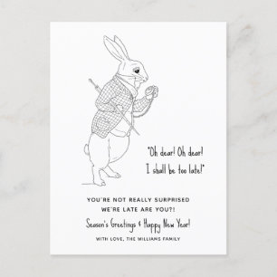 Postal Festiva Graciosa foto tardía Feliz Año Nuevo