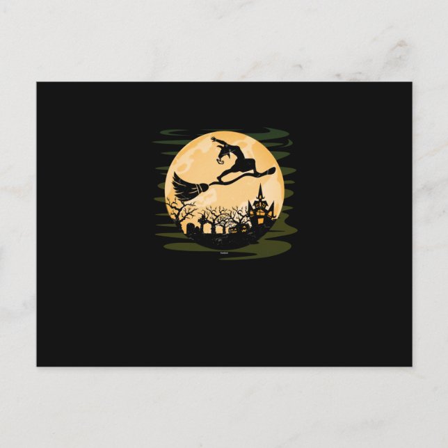 Postal Festiva Graciosa travesía de yoga Chicas disfraz de Hallow (Anverso)