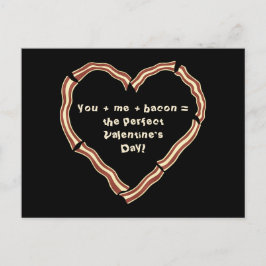 Postal Festiva Gracioso corazón de tocino