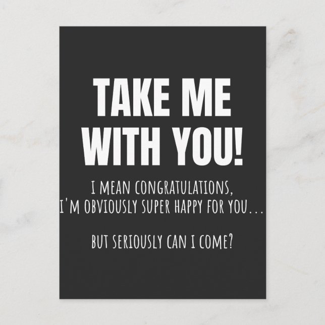 Postal Festiva Gracioso despedida de despedida por el trabajador  (Anverso)