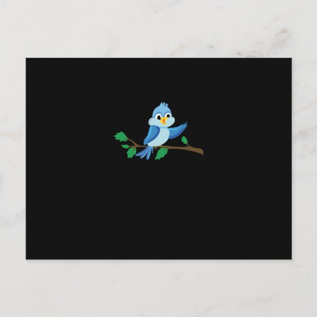 Postal Festiva Gracioso Finger Bird Fliping (Anverso)