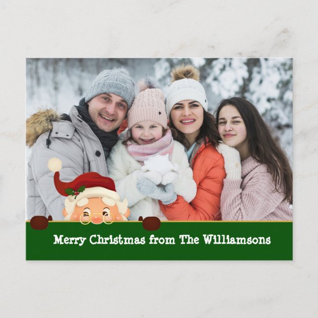 Postal Festiva Gracioso. Foto de Santa Bomba de Navidades de band (Anverso)