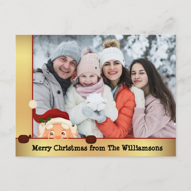 Postal Festiva Gracioso. Foto de Santa Bomba, foto de Navidades d (Anverso)